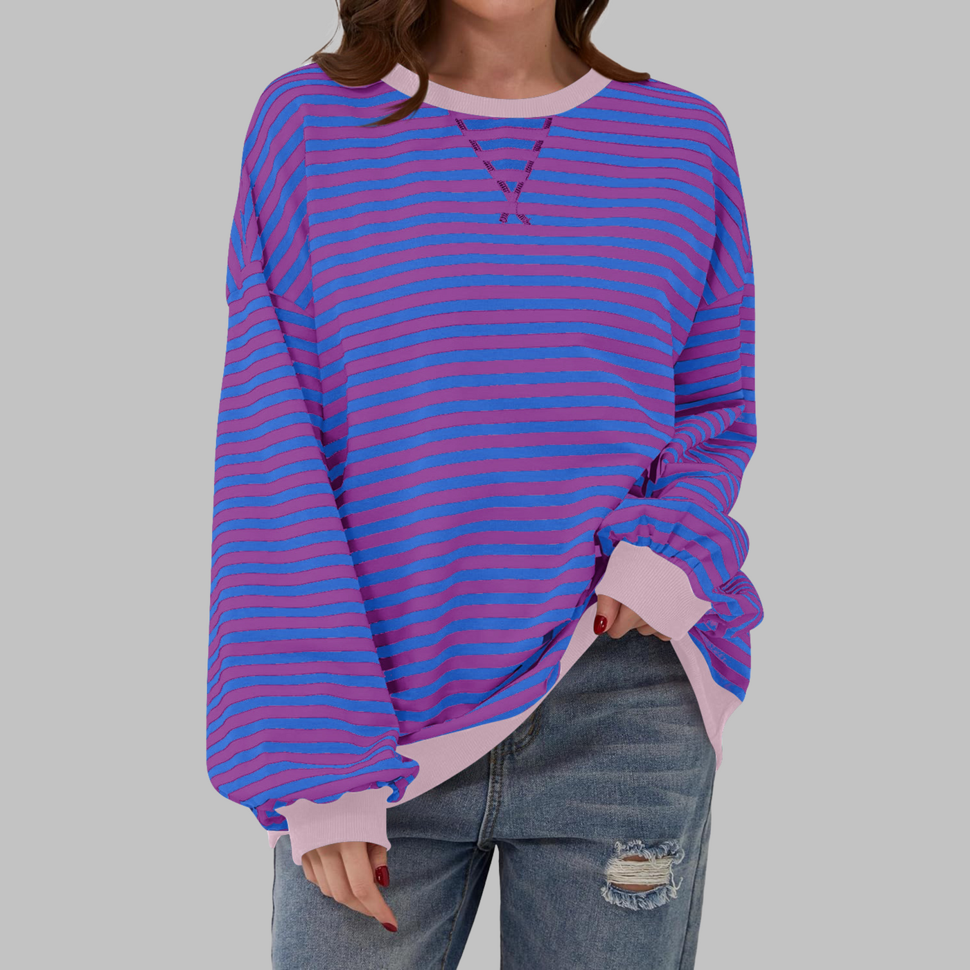 Victoria |  Striped jumper in cotton blend