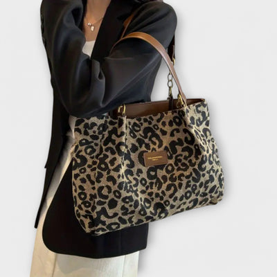 Victoria | Leopard Canvas Tote