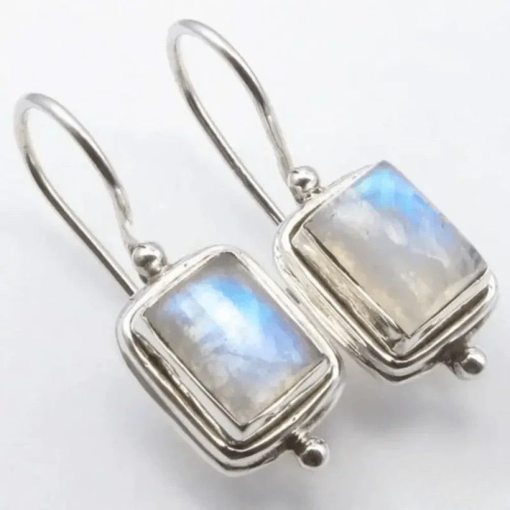 Victoria Retro Moonstone Square Earrings |
