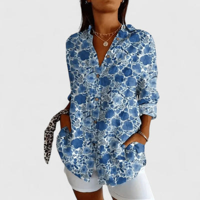 Victoria | Elegant Floral Blouse