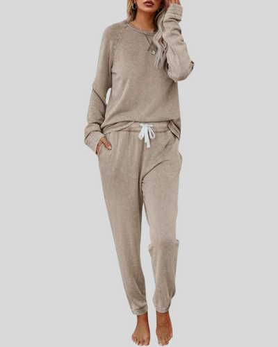 Victoria | Casual Long Sleeve and Sweatpants Set