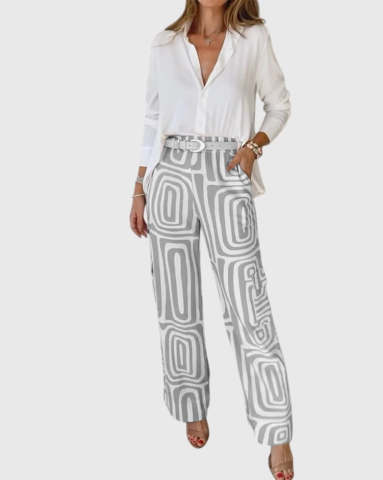 Victoria | Stylish Trousers + Free Blouse & Belt