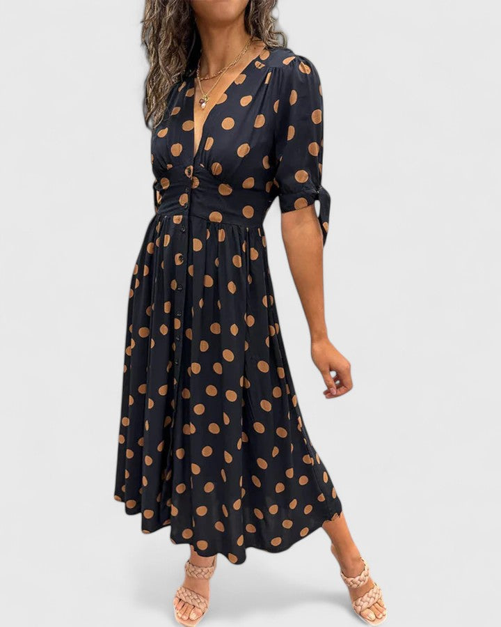 Victoria | Sophisticated Polka Dot Dress