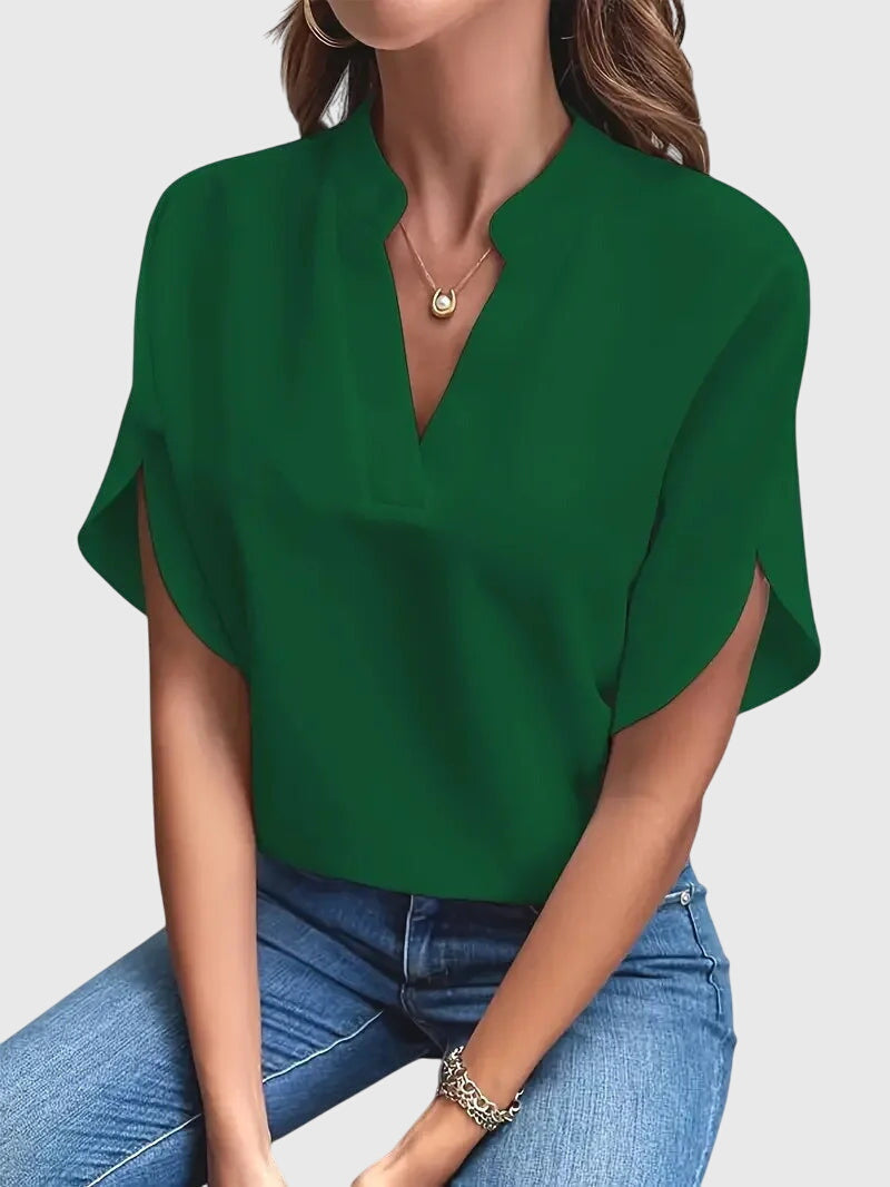 Victoria | Soft and Elegant V-Neck Shirt