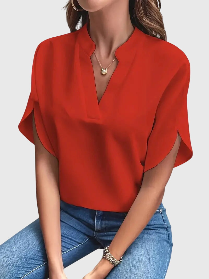 Victoria | Soft and Elegant V-Neck Shirt