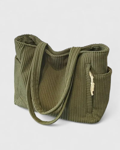 Victoria | Luxurious Ribbed Tote Bag with Cord Detail