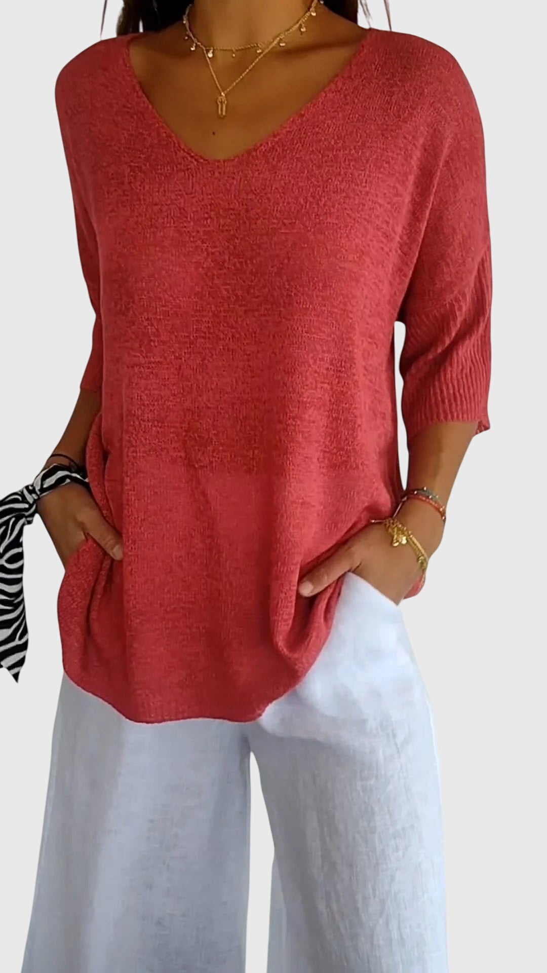 Victoria | Elegant V-Neck Top