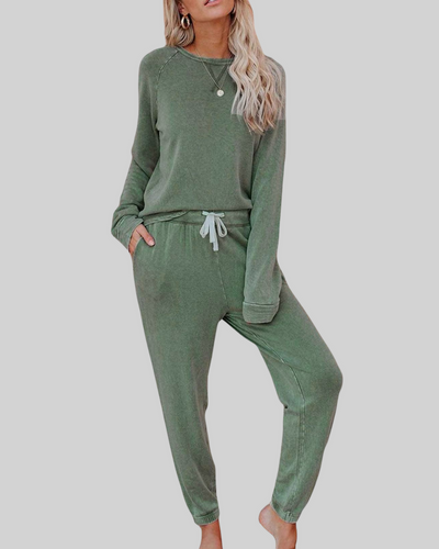 Victoria | Casual Long Sleeve and Sweatpants Set