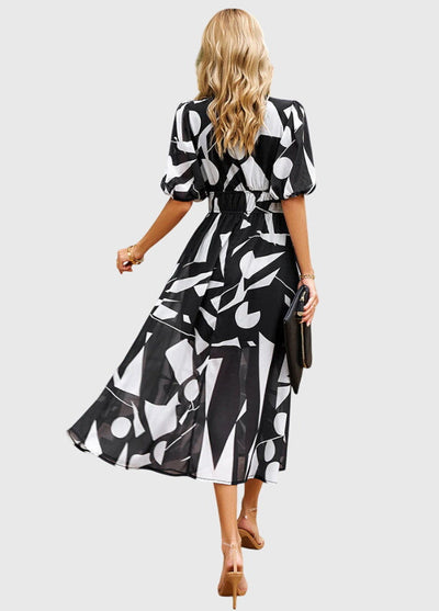 Victoria | Flattering Floral Midi Dress