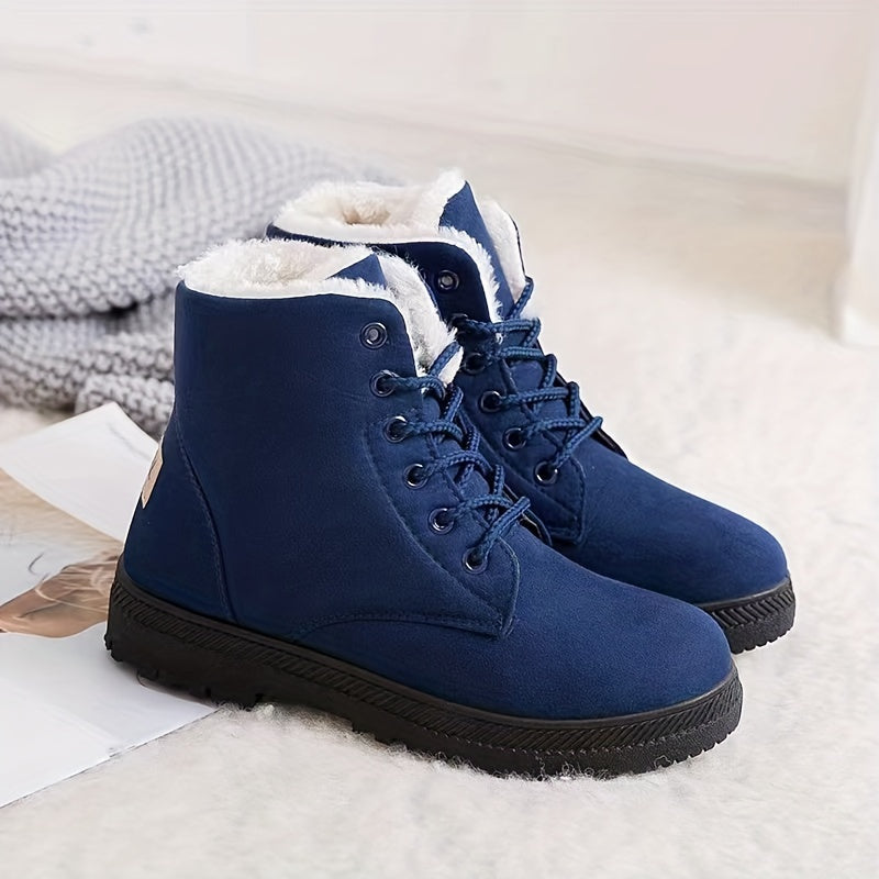 Victoria | Fur-Lined Lace-Up Boots