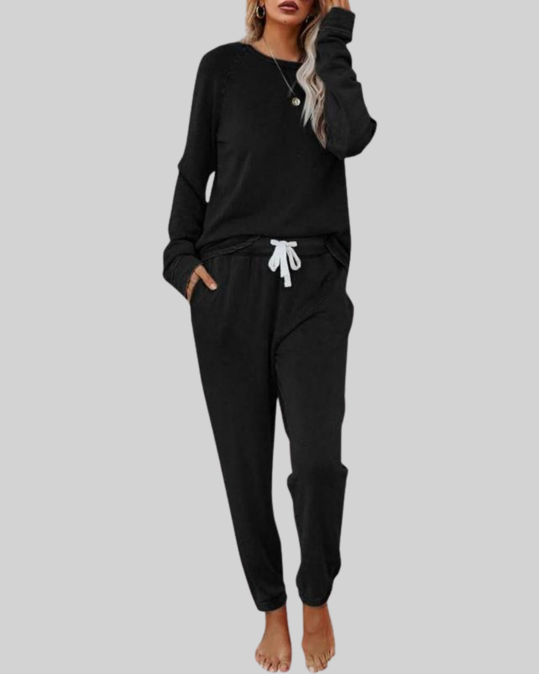 Victoria | Casual Long Sleeve and Sweatpants Set