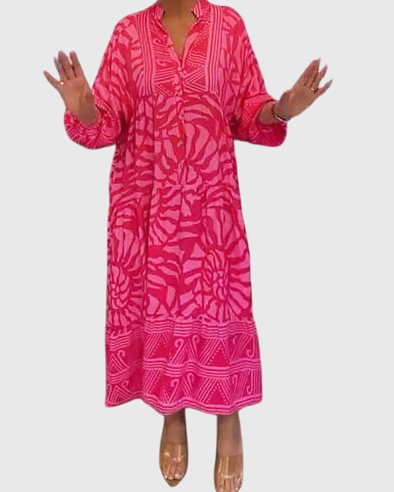 Victoria | Maxi Dress With Elegant Print