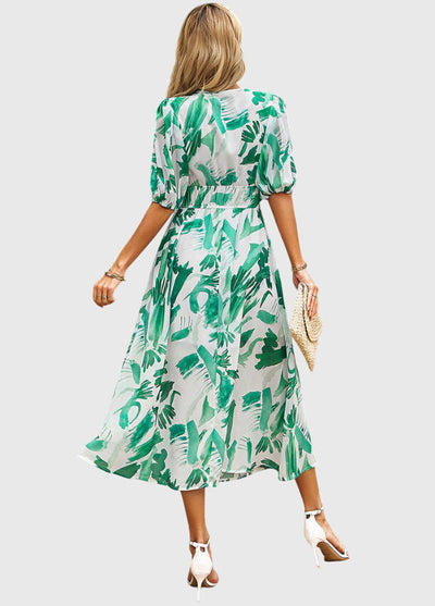 Victoria | Flattering Floral Midi Dress