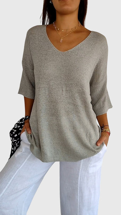 Victoria | Elegant V-Neck Top