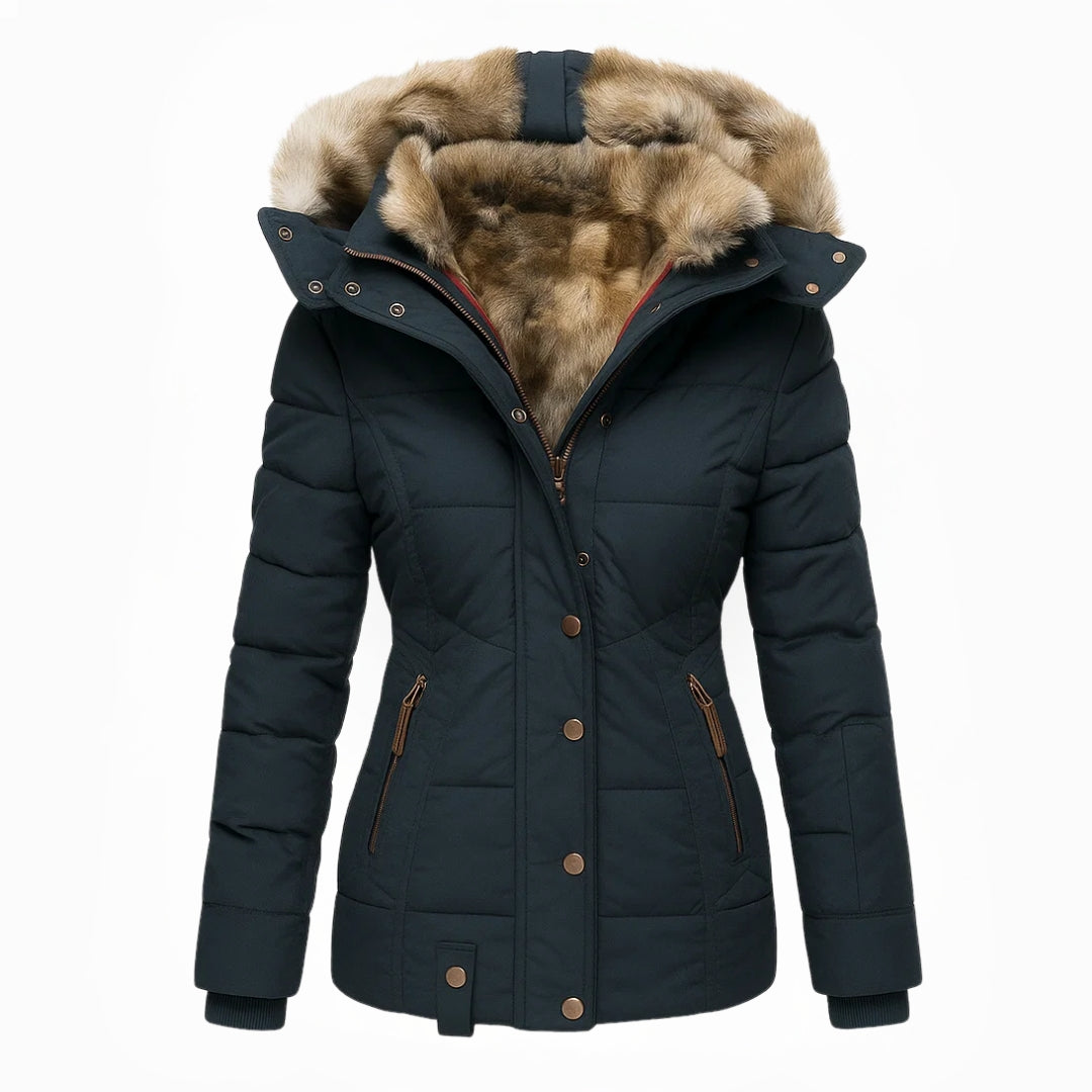 Olivia | Fur Lined Hooded Winter Coat