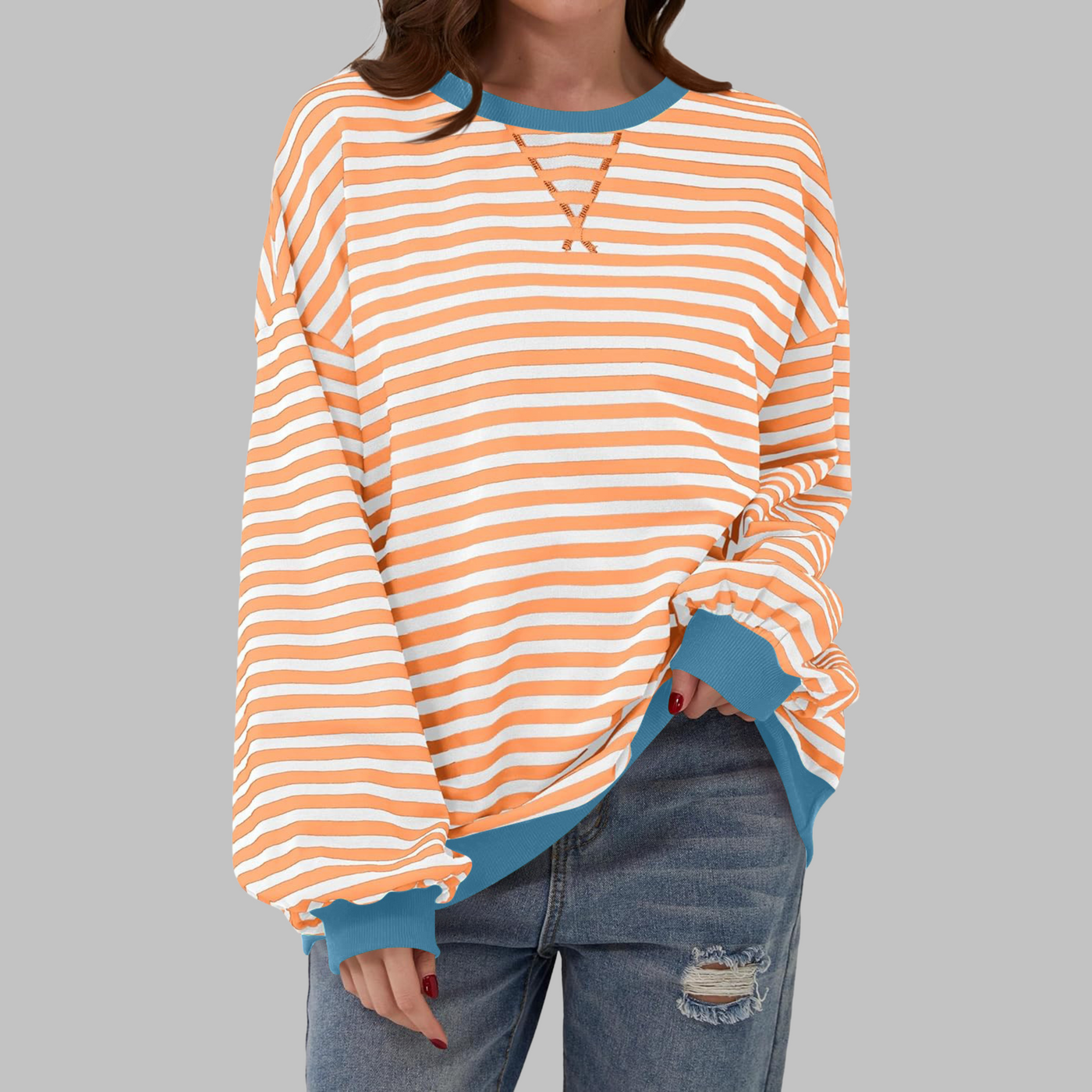 Victoria |  Striped jumper in cotton blend