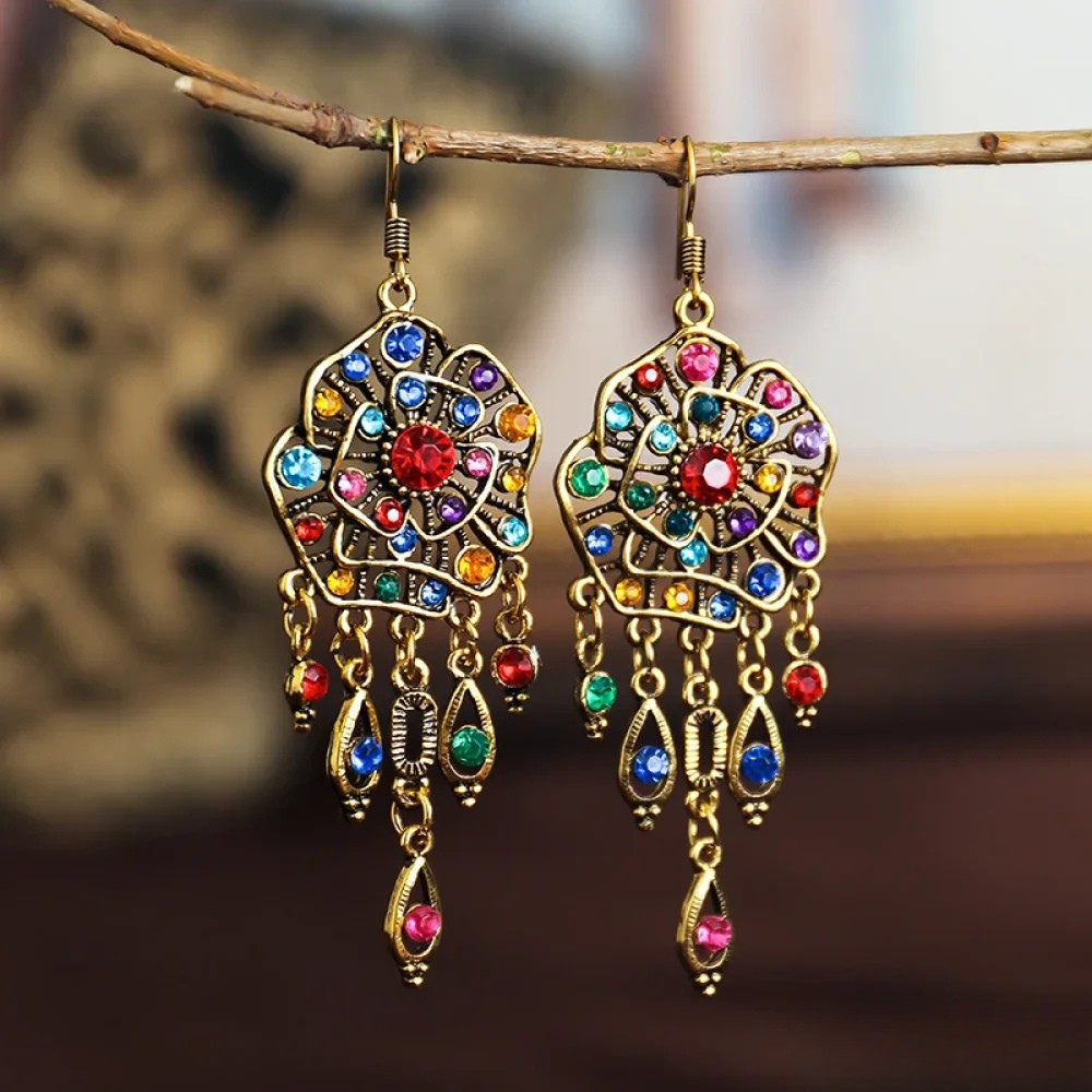 Victoria | Retro Colourful Mandala Earrings