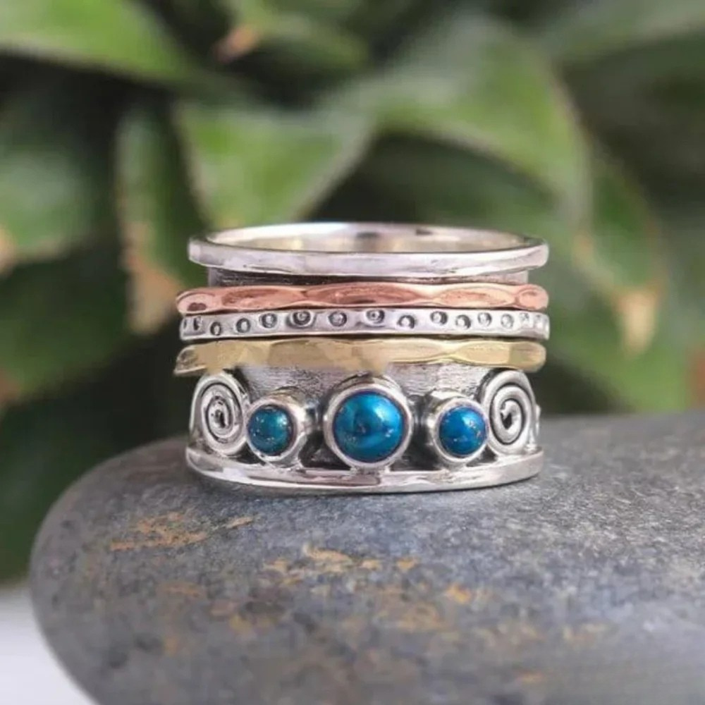 Victoria | Bohemian Sapphire Meditation Ring