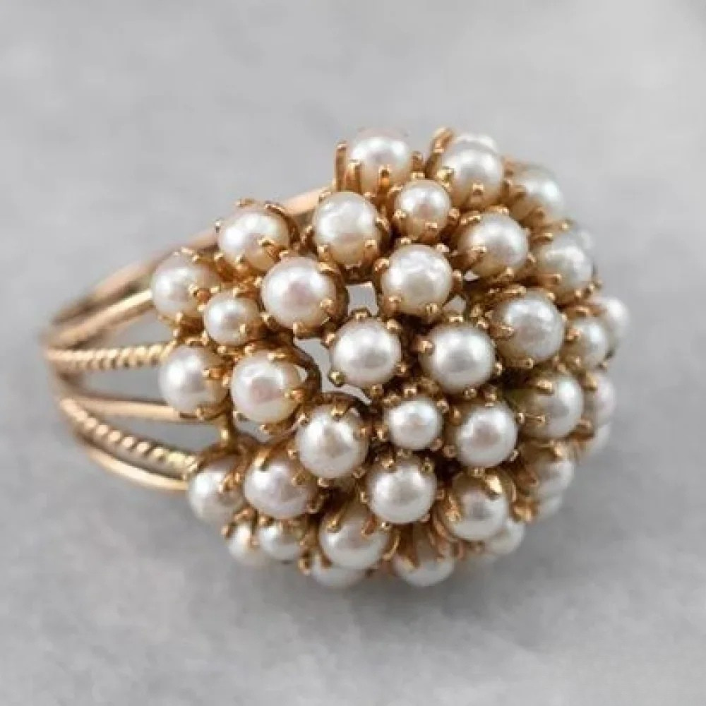 Victoria | Inlaid Pearl Ring