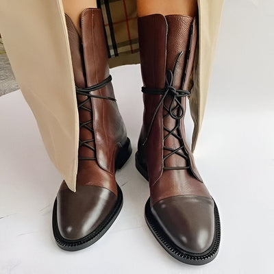 Victoria | Elegant Leather Heeled Boots