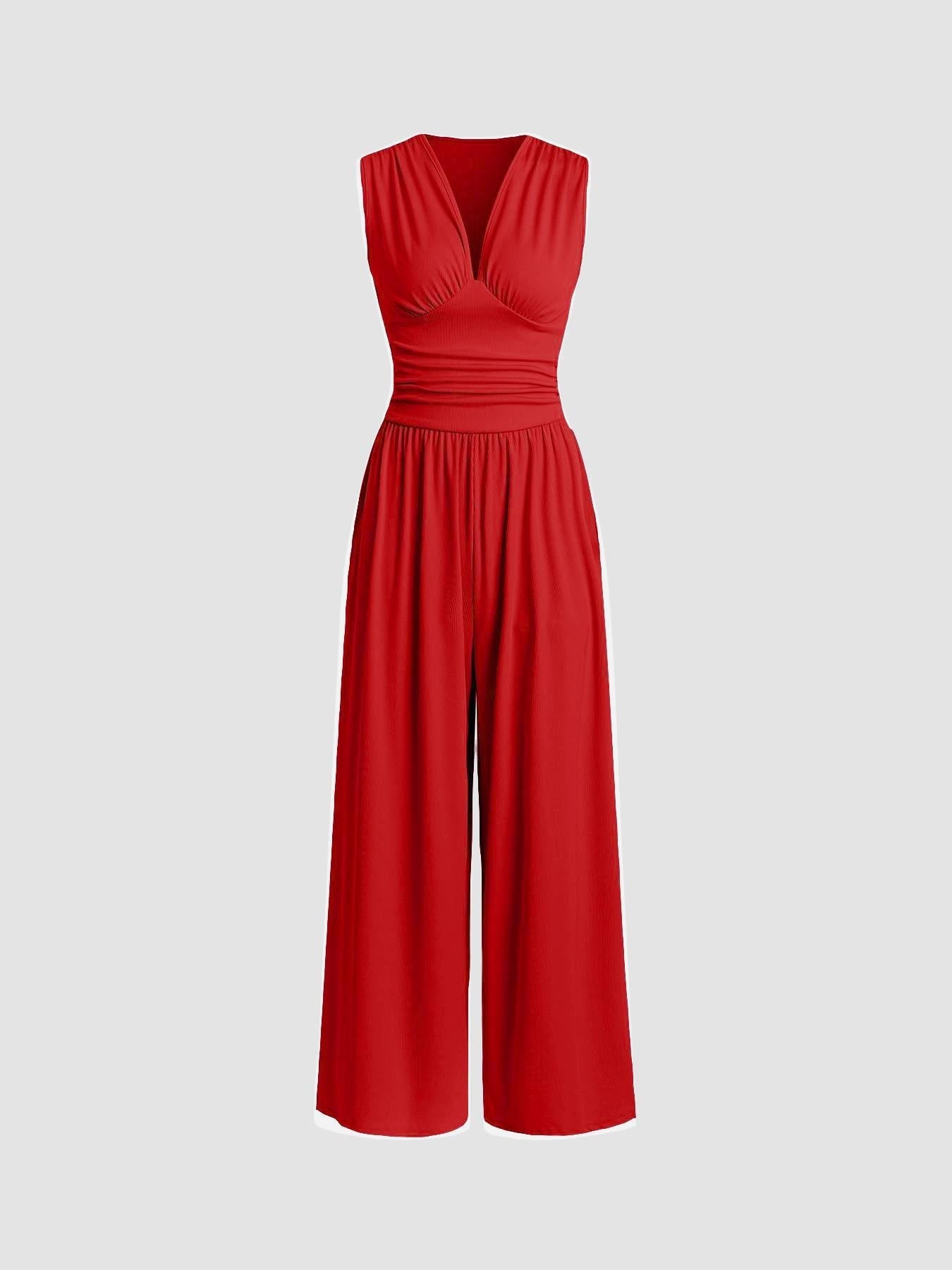 Victoria | Chic Sleeveless Wide-Leg Jumpsuit