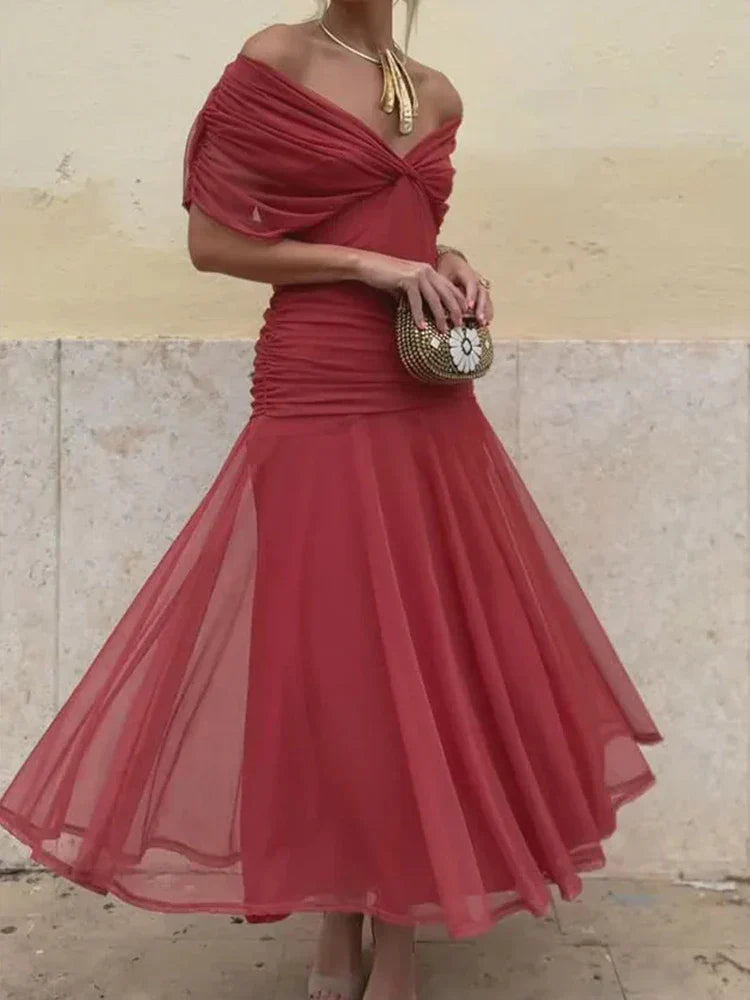 Victoria | Elegant Dress With V-Neckline