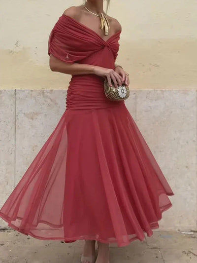 Victoria | Elegant Dress With V-Neckline