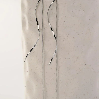Victoria | Long Earrings with Wavy Design