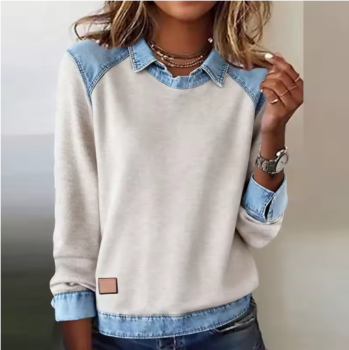 Olivia |  Casual denim sweater
