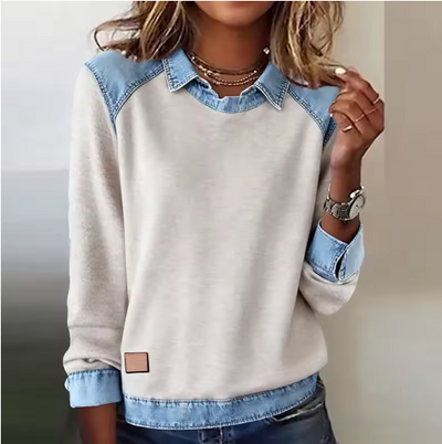 Olivia |  Casual denim sweater