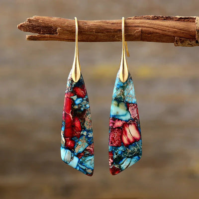 Victoria | Retro Colourful Stone Earrings