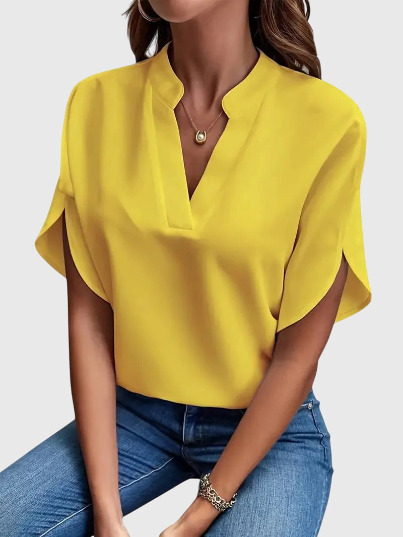 Victoria | Soft and Elegant V-Neck Shirt