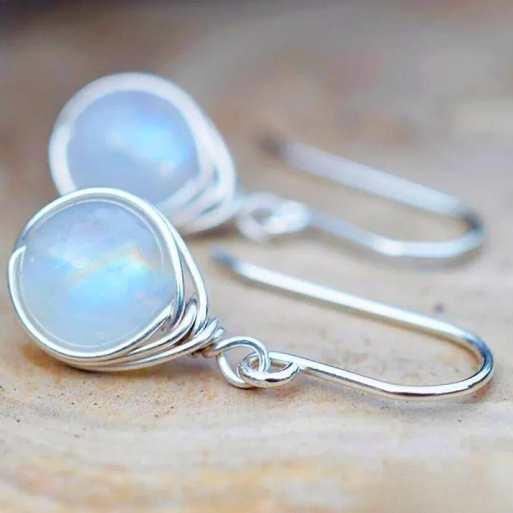 Victoria | Retro Moonstone Earrings