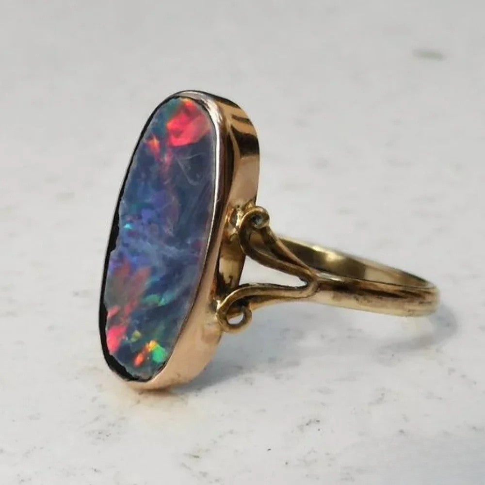 Victoria Retro Bunter Opal Ring |