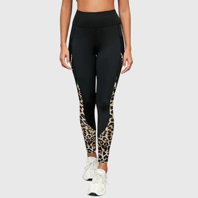 Victoria | High-Waisted Leopard Print Training Trousers