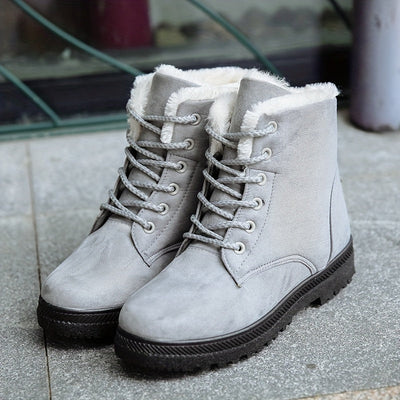 Victoria | Fur-Lined Lace-Up Boots