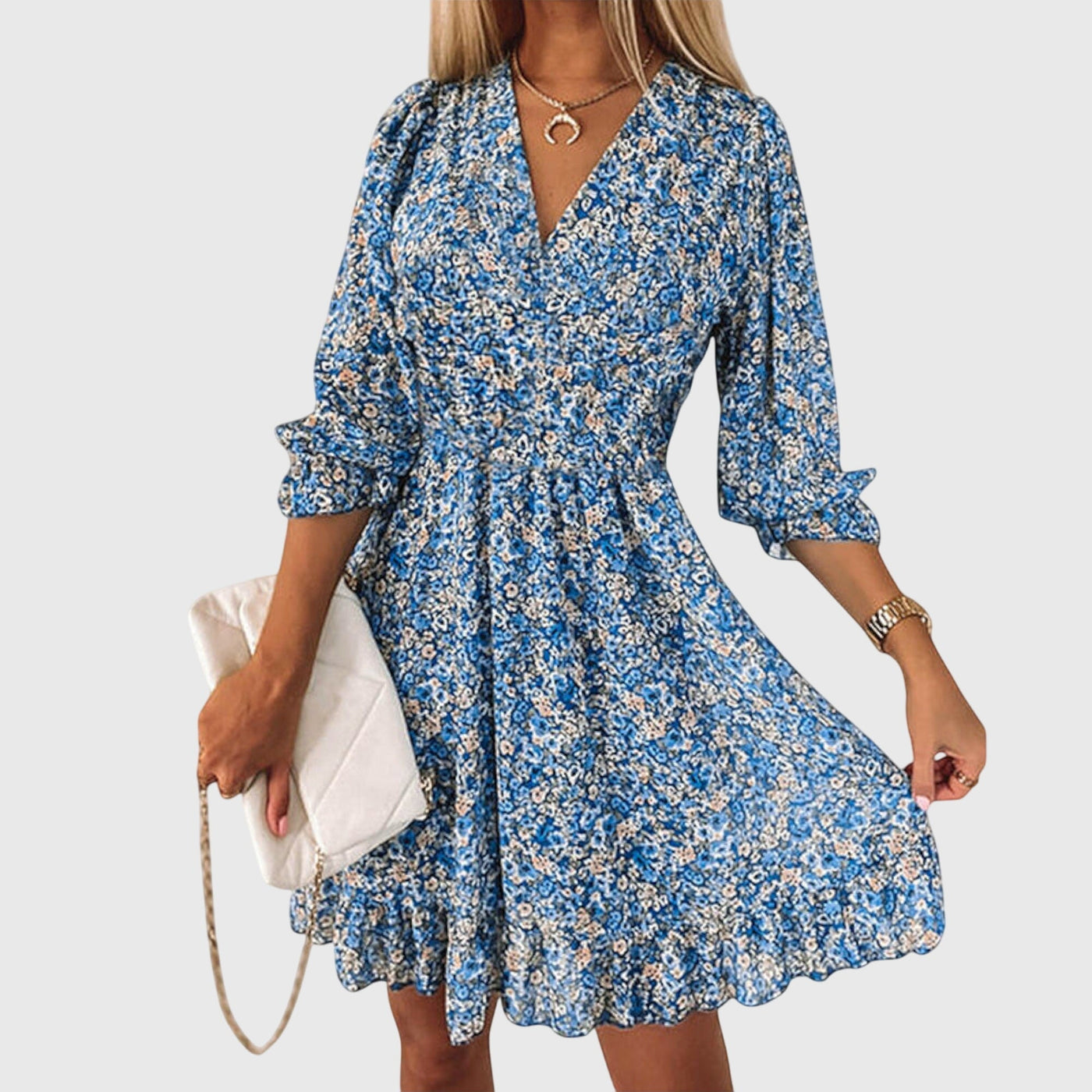 Victoria | Floral Puff Sleeve Dress