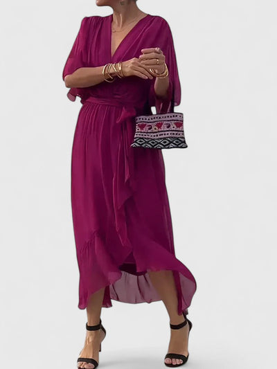 Victoria | Elegant V Neck Dress