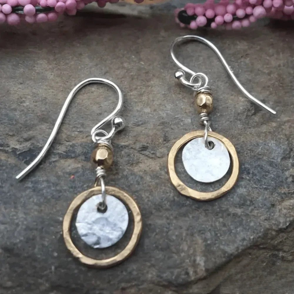 Victoria | Antique Gold and Silver Hoop Rings