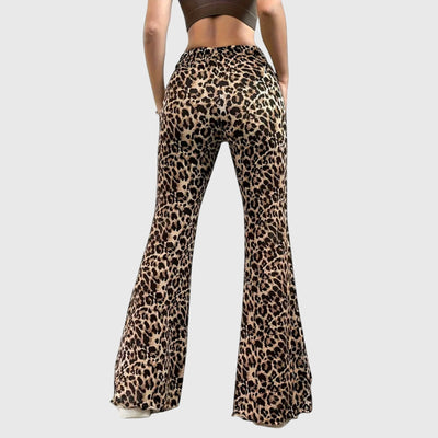 Victoria Leopard Bootcut Trousers |